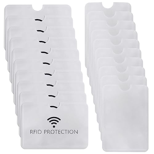 CRLLDPM 20 Stück Buntes RFID-Kartenhalter, RFID-blockierende Hüllen, Kreditkartenhüllen, Set RFID-Ausweis-Schutz von CRLLDPM