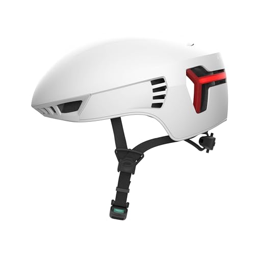 CRNK Genetic Alpha Bluetooth-Fahrradhelm – LED-Beleuchtung – Unisex – Weiß – L von CRNK