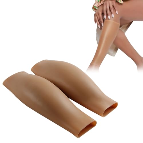 CRODRES 1 Paar Silikon Wadenpolster Bein Arm Enhancer Wadenkorrektur Künstliche Abdeckung Narbe Muttermal für dünne dünne krumme Beine,Color 1,L von CRODRES