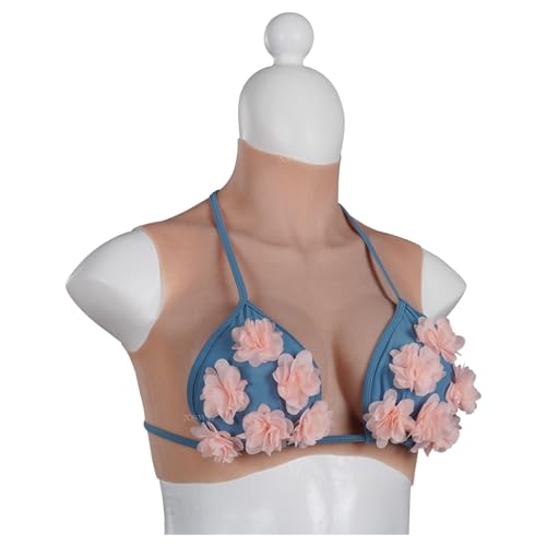 CROXZZNB Silikon-Brustplatte Realistische B-G Cup Brust Formen, Crossdressers Fake Brüste Shaper für Drag Queen Transgender,Color 1,D Silicone von CROXZZNB