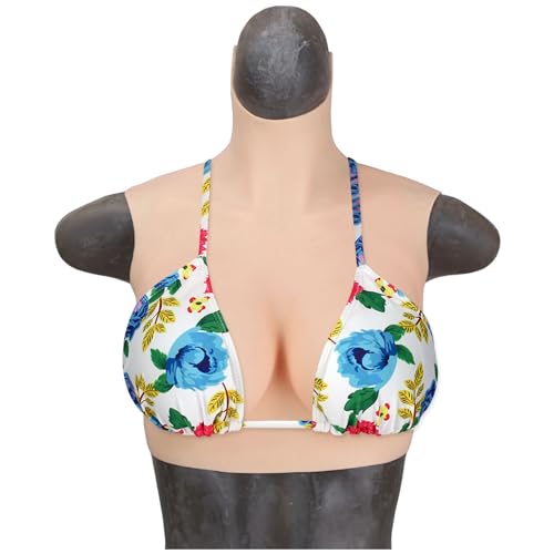 CROXZZNB Silikon-Brustplatte Soft Fake Boobs Enhancer B-G Cup Realistische Brustformen für Crossdresser Transgender Drag Queen,Color 1,B Cotton von CROXZZNB