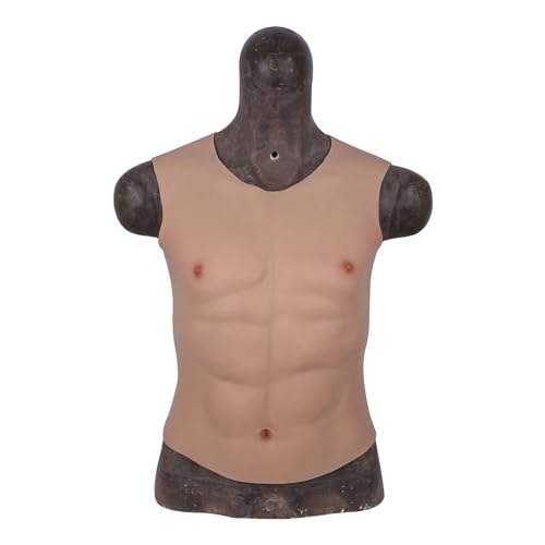 CROXZZNB Silikon-Muskel-Anzug Weste Realistische Bauchmuskel männliche Brust Shaper Simulation Haut Enhancer für Kostüm Ladyboy,Color 2,One Size von CROXZZNB