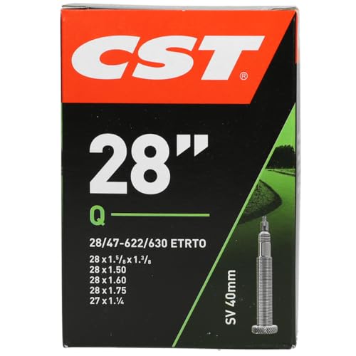 CST 071704 Fahrradschlauch, Schwarz, 28 x 1 1/8-1.75" 28/47-622/635 SV40 mm von CST