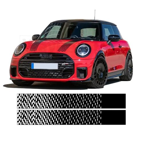 CTLTSRX 2 Stück Motorhaube Streifen Band Hood Aufkleber Styling Aufkleber, für Mini Countryman U25 2024 Cooper SE J01 F65 F66 F67 JCW 2025 von CTLTSRX