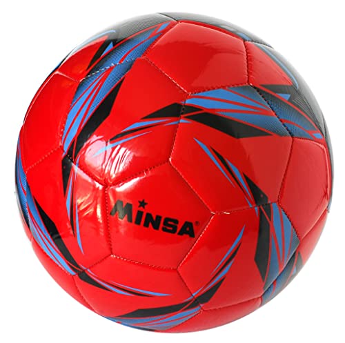 Fußball für Fußball oder Training, Größe 5, glänzend (Farbe: Rot) von CUCUBA