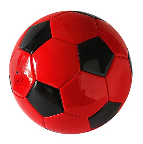Fußball für Training oder Spiel, Größe 5, Rot und Schwarz von Cucuba