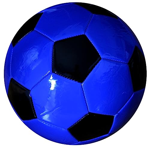 Fußball für Training oder Spiel, Größe 5, Schwarz und Hellblau von CUCUBA