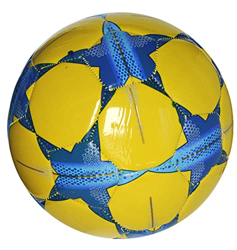 Fußball für Training oder Spiel, Größe 5 glänzend (Farbe: Gelb) von CUCUBA