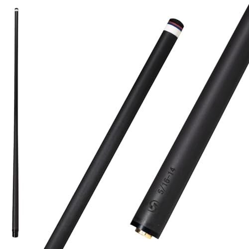 CUEDESG Billardqueue-Schaft aus Karbonfaser, 10,5 mm/11,8 mm/12,5 mm, niedrige Ablenkung, professioneller Queue-Stockschaft mit Koffer (3/8-8 Zähne) (5/16-14_11,8 mm) von CUEDESG
