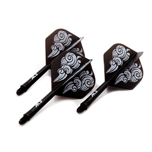 CUESOUL ROST Integrierte Dartpfeile Schäfte und Darts Flights Standardform, 3er Set Unique Designed Pattern (CSAK-51XFY) von CUESOUL