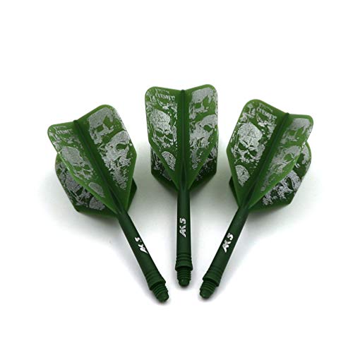 CUESOUL ROST Personalisierte integrierte Dartpfeile Schäfte Schäfte und Darts Flights Medium, 3er Set Schädel Pattern (CSAK-5KL10-S) von CUESOUL