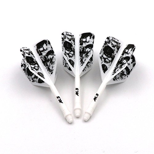 CUESOUL ROST Personalisierte integrierte Dartpfeile Schäfte Schäfte und Darts Flights Medium, 3er Set Schädel Pattern (CSAK-5KL11) von CUESOUL