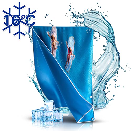 CULYA Kühltuch, auf 16 °C kühlendes Mikrofaserhandtuch, 90x30 cm, Fitnesshandtuch für Sport & Freizeit, Kältetuch für Frauen und Männer, Schweißtuch im Fitnessstudio, Bunte Designs von CULYA