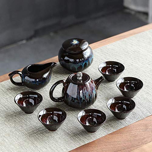 CUNTO Exquisites Keramik-Kung-Fu-Teetassen-Teekannen-Set für den Haushalt von CUNTO
