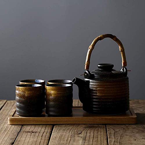 CUNTO Exquisites Teeservice, Keramik-Teekanne 1000 ml, Teetasse 170 ml, Zuhause im Freien, geeignet für das Heimbüro für den Haushalt von CUNTO