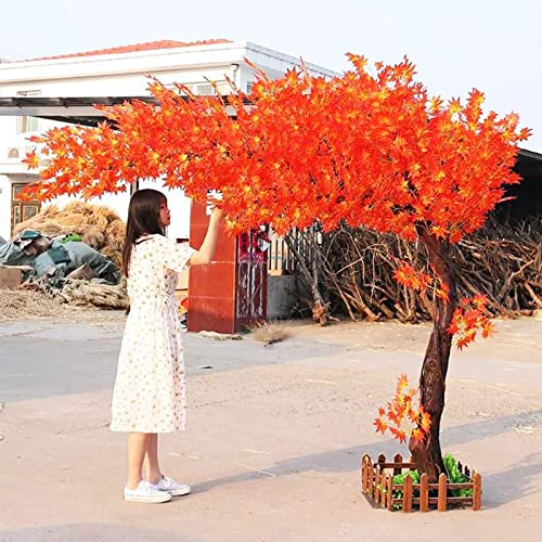 CUNTO Simulations-Ahornbaum – Künstlicher japanischer Ahornbaum für die Herbstdekoration im Freien |Künstliche Herbstbaum-Wunschpflanze – perfekte Dekoration für den Außenbereich von CUNTO