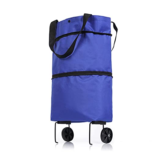 CUNTO Zusammenklappbare Einkaufswagen-Trolley-Tasche mit Rädern, Faltbare Einkaufstaschen, Wiederverwendbare Einkaufstüten (Farbe: White-Space-Element (1) 3, Größe: 30 x 27 x 12 cm) (weißer Stil) von CUNTO
