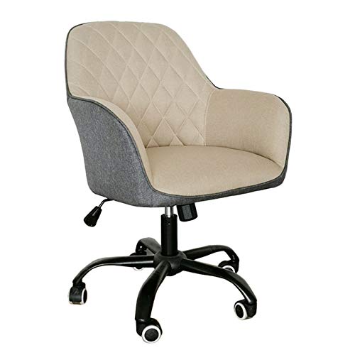 Drehbarer Schreibtischstuhl, Drehstuhl mit rollenden Rädern und Armlehne, verstellbarer Komfort-Stuhl mit mittlerer Rückenlehne für Schlafzimmer, Damen und Herren, Tragkraft: 150 kg, für Heimbürostuhl von CUNTO