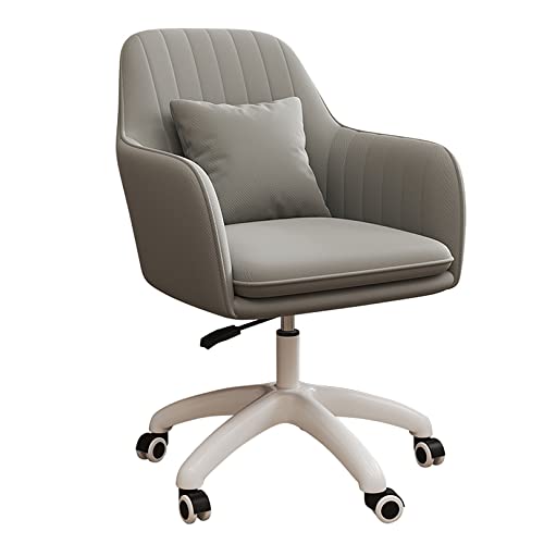 Home-Office-Stuhl, moderner Samt-Schreibtischstuhl mit Rollen, 360° drehbar und höhenverstellbar, ergonomische Schreibtischstühle, Stuhl mit niedriger Rückenlehne und Armlehnen für Schlafzimmer, von CUNTO
