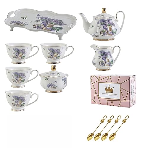 Teeservice Tee-Set aus Knochenporzellan, Teekanne, Teetasse, europäisches Keramik-Teeservice von CUNTO