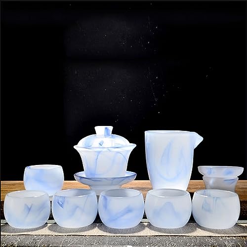 Teeservice Teetassen-Set Teeservice Glas Teeservice Haushalt Jade Porzellan Teekanne Geschenkbox von CUNTO
