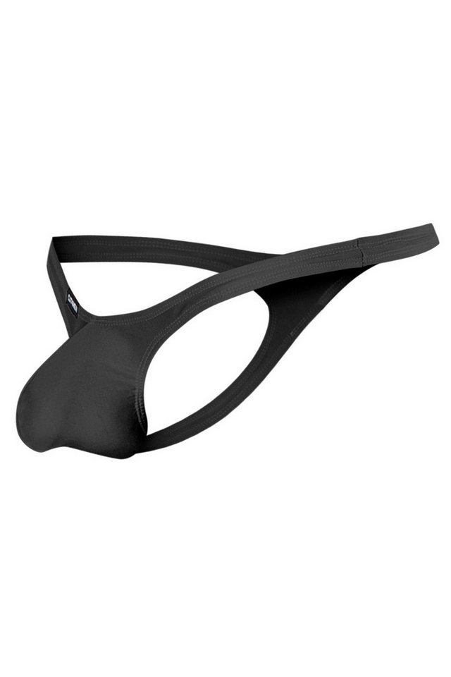 CUT4MEN String Schwarzer Low Rise Herren String knapp elastisch mit Suspensorium von CUT4MEN