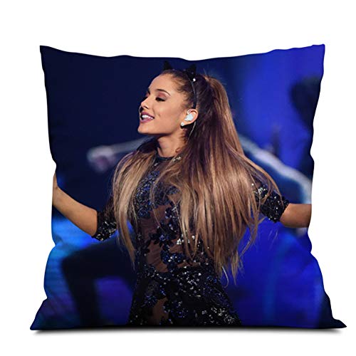 CUTTE Ariana Grande Quadratisches Kissen mit Bezug Doppelseitiger Kissenbezug Bettkopfkissen Autokissen Schlafzimmer Kissenbezug,16,50x50cm von CUTTE