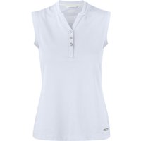 CUTTER & BUCK Advantage ärmelloses Poloshirt mit Stehkragen Damen 00 - white XL von CUTTER & BUCK