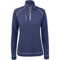 CUTTER & BUCK Chambers 1/2-Zip Golf-Langarmshirt Damen 569 - denim melange XXL von CUTTER & BUCK