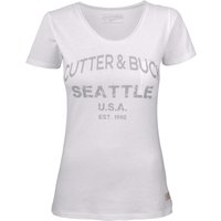 CUTTER & BUCK Pacific City T-Shirt Damen 0095 - white w.print XS von CUTTER & BUCK