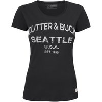 CUTTER & BUCK Pacific City T-Shirt Damen 9995 - black.w.print L von CUTTER & BUCK