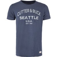 CUTTER & BUCK Pacific City T-Shirt Herren 569 - denim melange/print M von CUTTER & BUCK