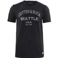 CUTTER & BUCK Pacific City T-Shirt Herren 9995 - black.w.print M von CUTTER & BUCK