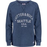 CUTTER & BUCK Thorp Denim Crewneck Sweatshirt Damen 581 - denim blue XL von CUTTER & BUCK