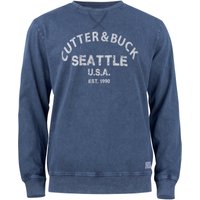 CUTTER & BUCK Thorp Denim Crewneck Sweatshirt Herren 581 - denim blue XL von CUTTER & BUCK