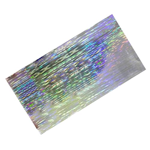CVZQTE 10 Stück holografische Klebefolie, reflektierende Angelköderaufkleber, wasserdicht, blinkendes Angelköderband, einfach zu verwenden, harte Köderaufkleber von CVZQTE