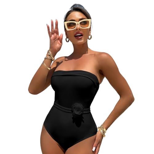 CVZQTE Frauen 1 Badeanzug Mädchen 3D Bademode Mode Schwimmen Kostüm Push Up Badeanzug Für Beachwears Frauen 1 Badeanzug Einfarbig Badeanzug 3D Bademode Strandwears von CVZQTE