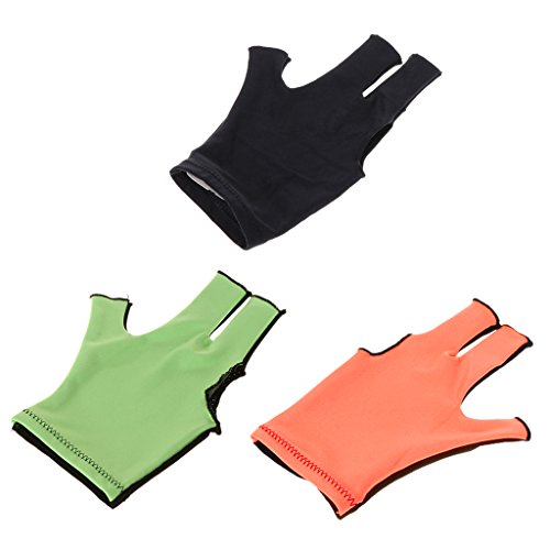 CVZQTE Pool-Handschuhe, linke und rechte Hand, 3 Finger, atmungsaktiv, für Snooker, Queue, Sport, Herren, Damen, elastischer Handschuh, 3-Finger-Handschuhe für Herren von CVZQTE