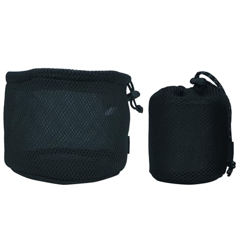 CVZQTE Schwarze Nylon Netztasche Reiseutensilien Beutel Mit Kordelzug Outdoor Töpfe Aufbewahrungstasche Camping Geschirr Organizer Aufbewahrungstasche Schwarze Nylon Netztasche Wasserkocher Camping von CVZQTE