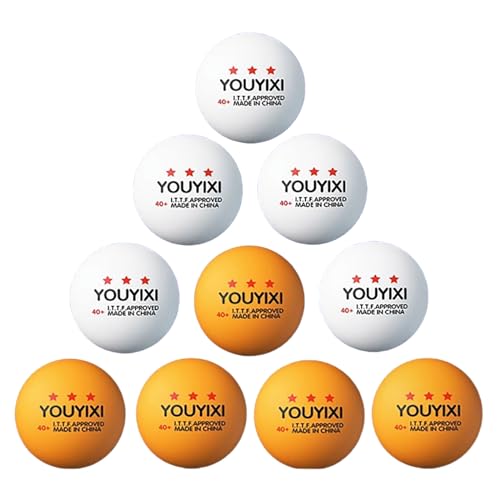CVZQTE Tischtennisbälle, Ersatz-Pingpong-Ball, 3-Sterne-Standard-Tischtennisbälle für Innen- und Außenbereich, professionelle Pingpong-Bälle, Trainingsgeräte, 10 Stück von CVZQTE