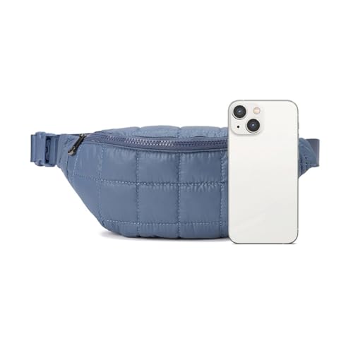 Multifunktionale Brusttasche für Damen und Herren, mit verstellbarem Riemen, lässige Hüfttasche für Reisen, Wandern, blau von CVZQTE