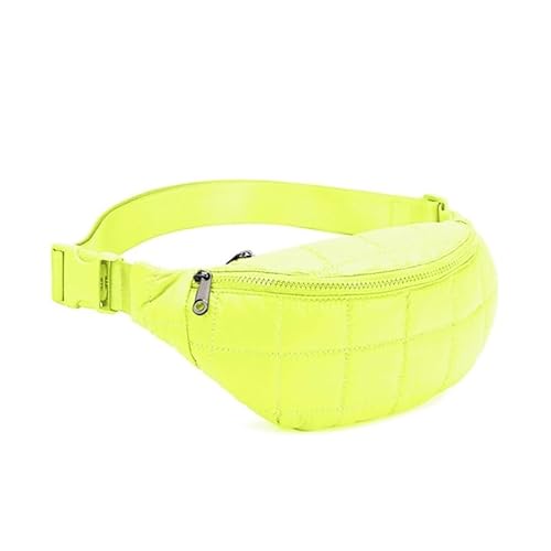 Multifunktionale Brusttasche für Damen und Herren, mit verstellbarem Riemen, lässige Hüfttasche für Reisen, Wandern, leuchtend grün von CVZQTE