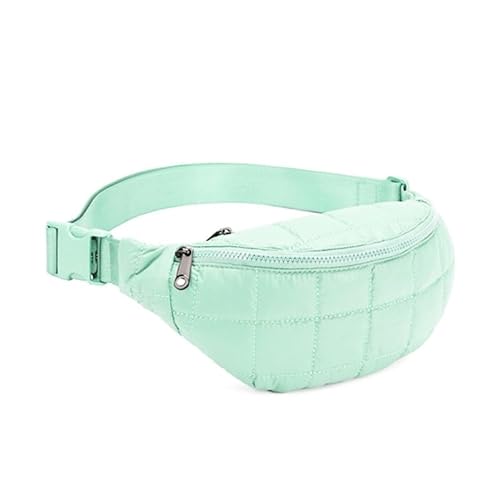 Multifunktionale Brusttasche für Damen und Herren, mit verstellbarem Riemen, lässige Hüfttasche für Reisen, Wandern, mintgrün von CVZQTE