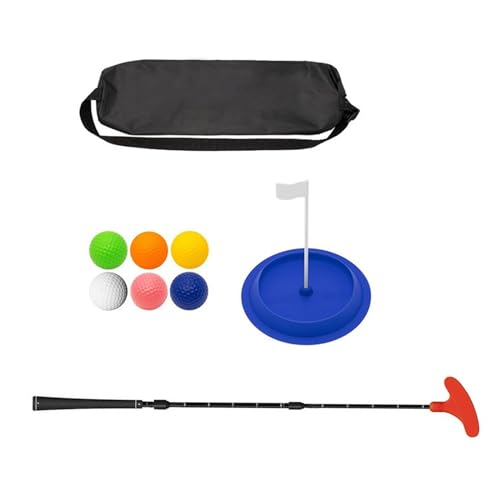 Zwei-Wege-Golf-Putter mit Golfball und Puttingscheibe, verstellbare Länge, Kinder-Putter für Rechts- und Linkshänder, verstellbare Länge, Golfschläger von CVZQTE