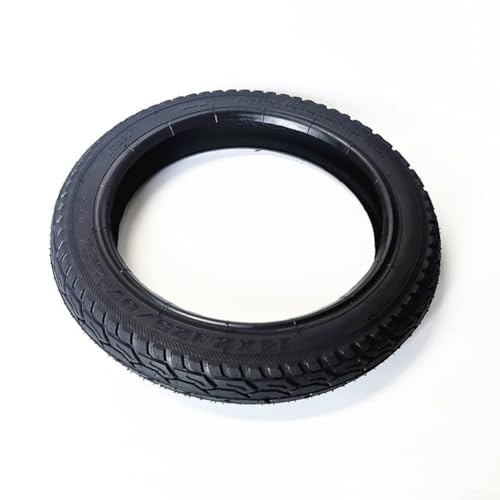14 x 2 125 Fahrradschlauch + Reifen, Gummimaterial, gerade/gebogenes Ventil, schwarze Farbe (Reifen) von CWOQOCW