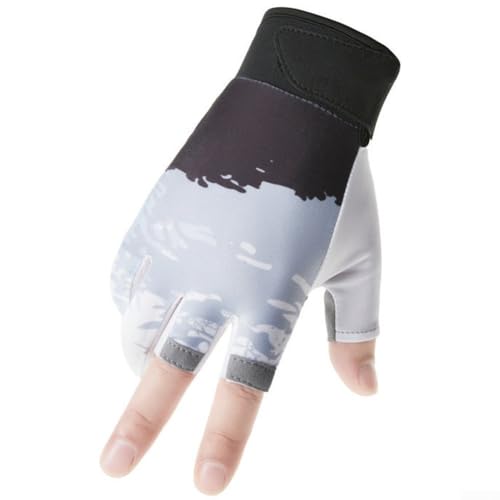 CWOQOCW Sommer-Handschuhe für Radsport, Fitness, ultradünn, Sonnenschutz, rutschfeste Handfläche, Übergröße, atmungsaktives Gewebe (A Schwarz) von CWOQOCW