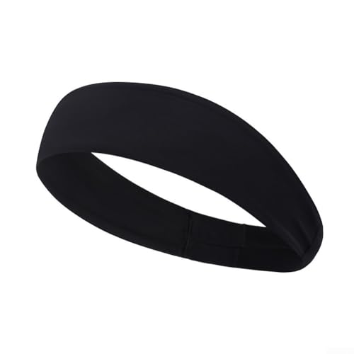 Leichtes Sport-Stirnband zum Laufen, Radfahren, Basketball, bequemer und elastischer Stoff (schwarz) von CWOQOCW