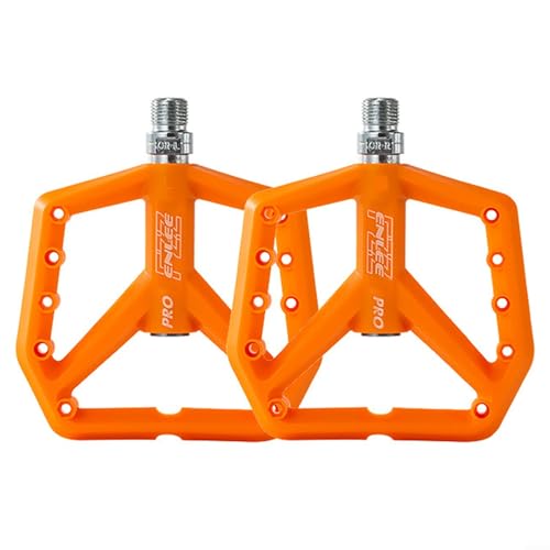 Offroad-Abstandspedale, rutschfeste Pedale für Mountainbikes, verstellbare Position, Orange (Orange) von CWOQOCW