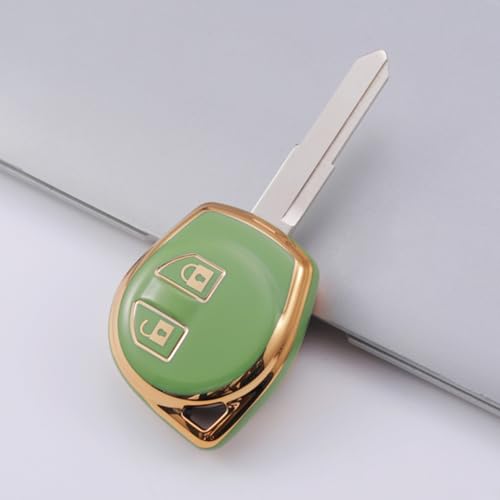 CWYINP 2 Tasten Fashion TPU Remote Key Fob Case Cover Schlüsselanhänger Zubehör (grün) Für Suzuki SX4, Für Window, Für Vitara, Für Amagatarai, Für Swift von CWYINP