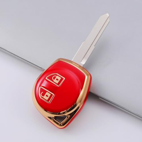CWYINP 2 Tasten Fashion TPU Remote Key Fob Case Cover Schlüsselanhänger Zubehör (rot) Für Suzuki SX4, Für Window, Für Vitara, Für Amagatarai, Für Swift von CWYINP